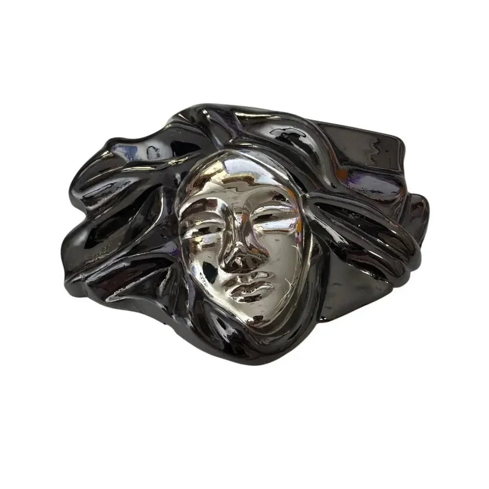 vintage Art Nouveau-style women's cinch belt buckle  three dimensional